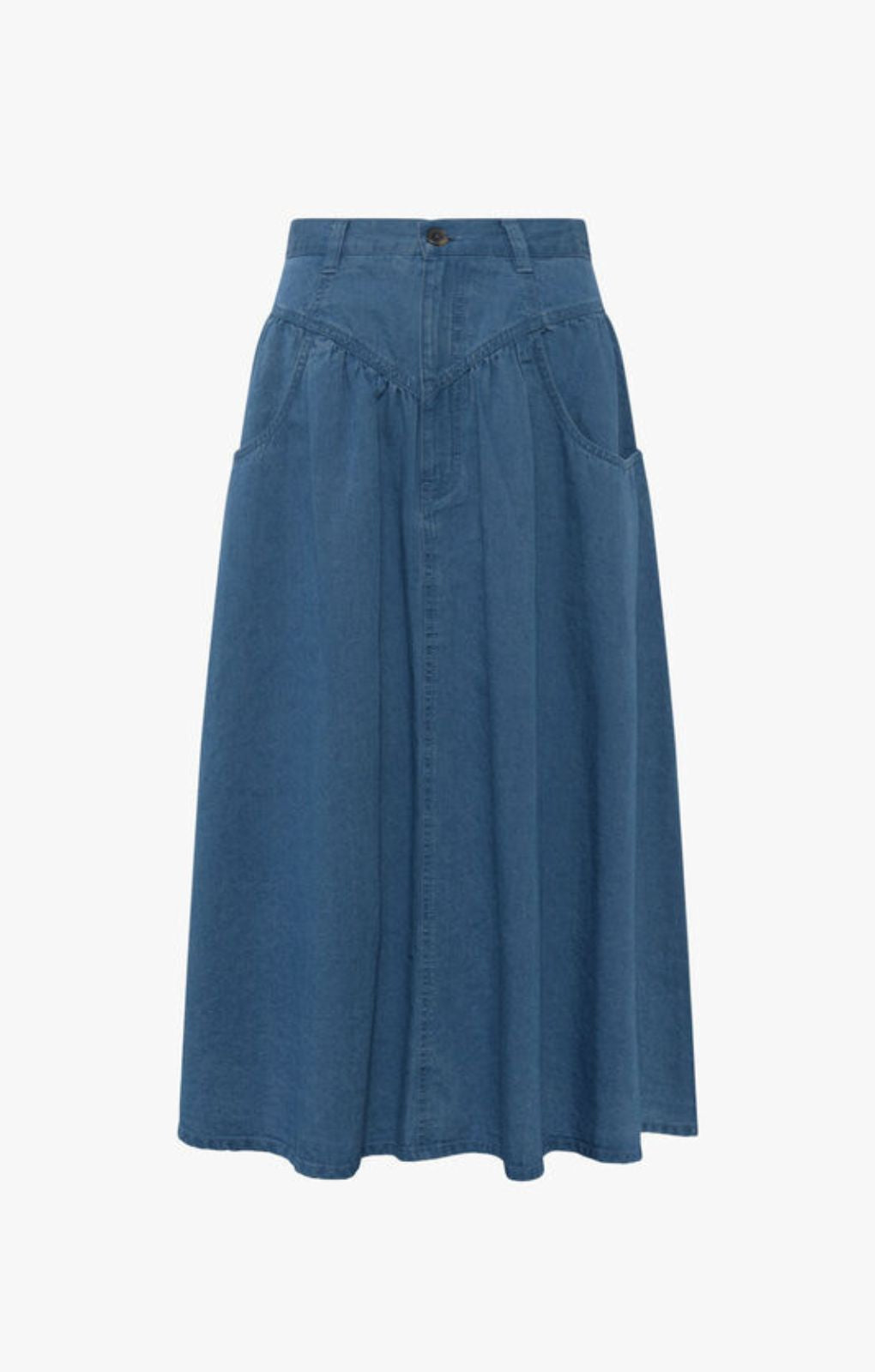 French Connection Zaves Chambray Midi Skirt product image